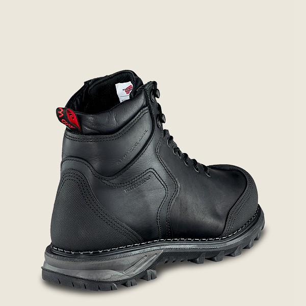 Botas de Seguridad Red Wing Hombre Negros - Burnside - 6-Inch Waterproof Toe - 184-PYJZIB